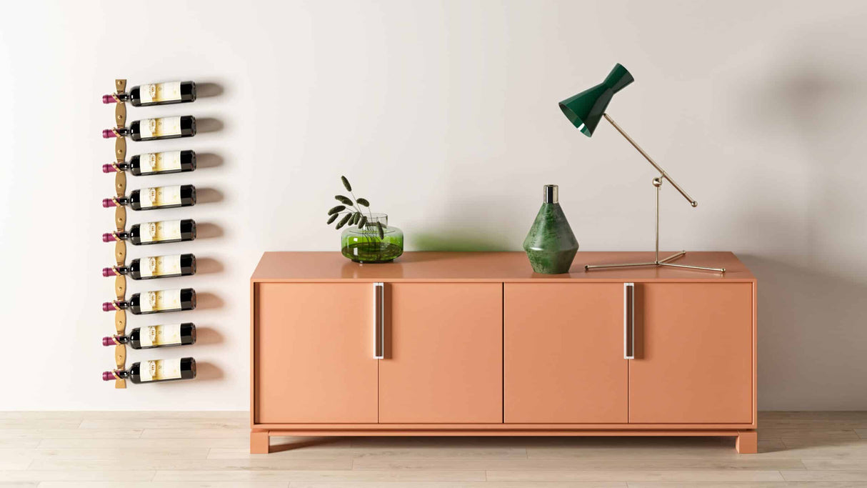 VintageView Helix Single 45 (minimalist wall mounted metal wine rack kit)