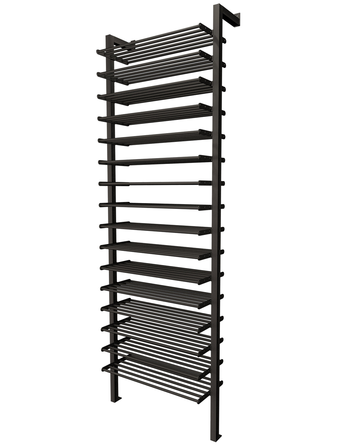 Kessick Somm 2 Pole Parallel Shelf 3 Deep wine rack empty showing full system structure