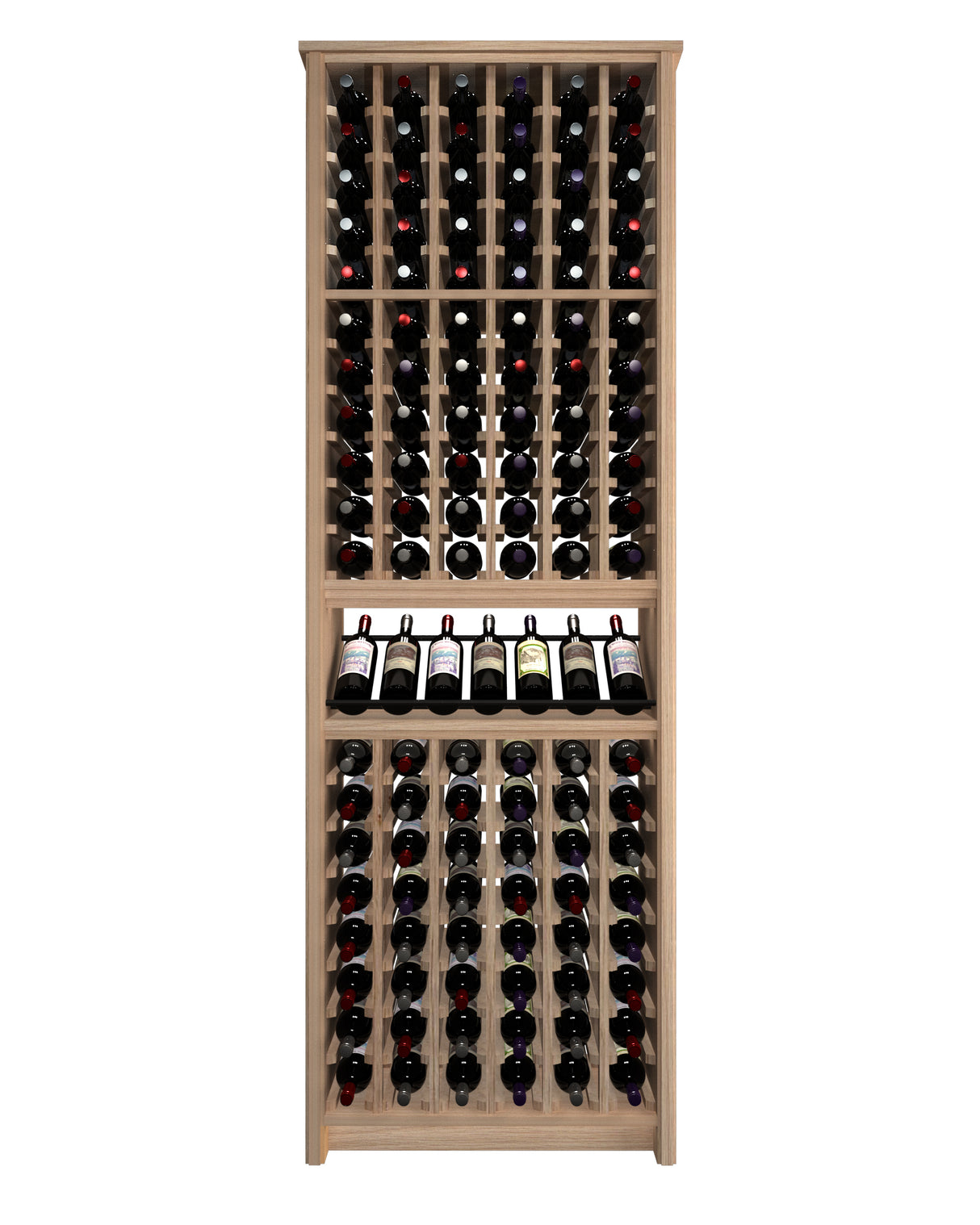 Kessick Tower Series 120-Bottle Hardwood Wine Cabinet