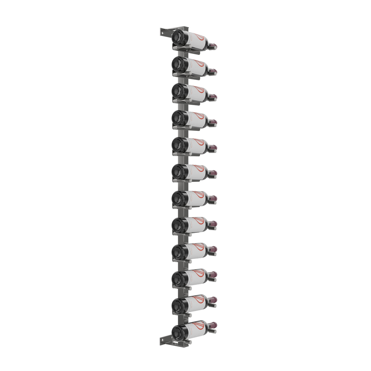 VintageView Vino Pins Wall Mounted Wine Rack Post Kit — 12 to 36 Bottle Label-Forward Display