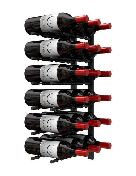 HZ Wall Rails - 2FT Metal Wine Rack (6 To 18 Bottles)