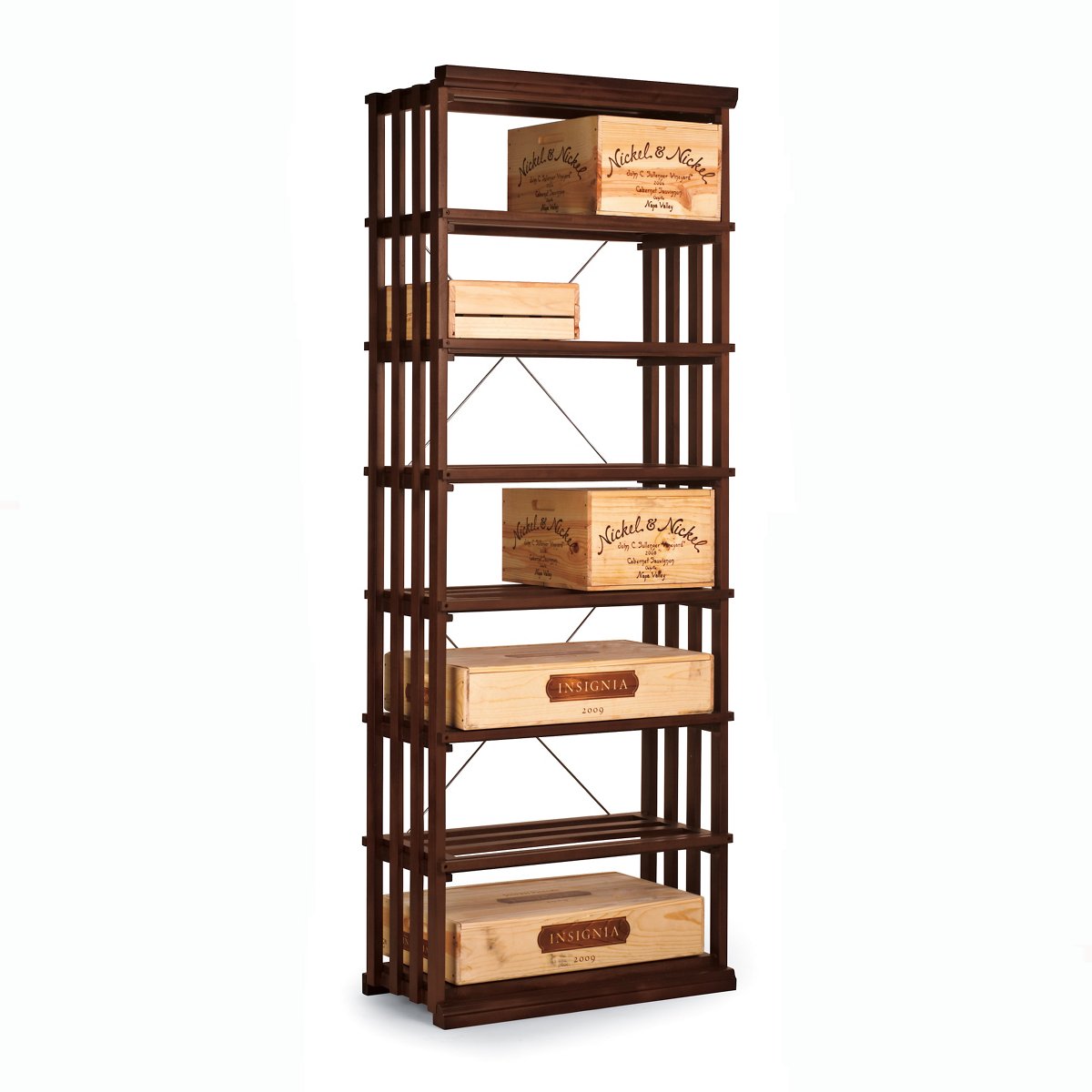 N'FINITY Dark Walnut Wine Rack Kit- Rectangular Bin