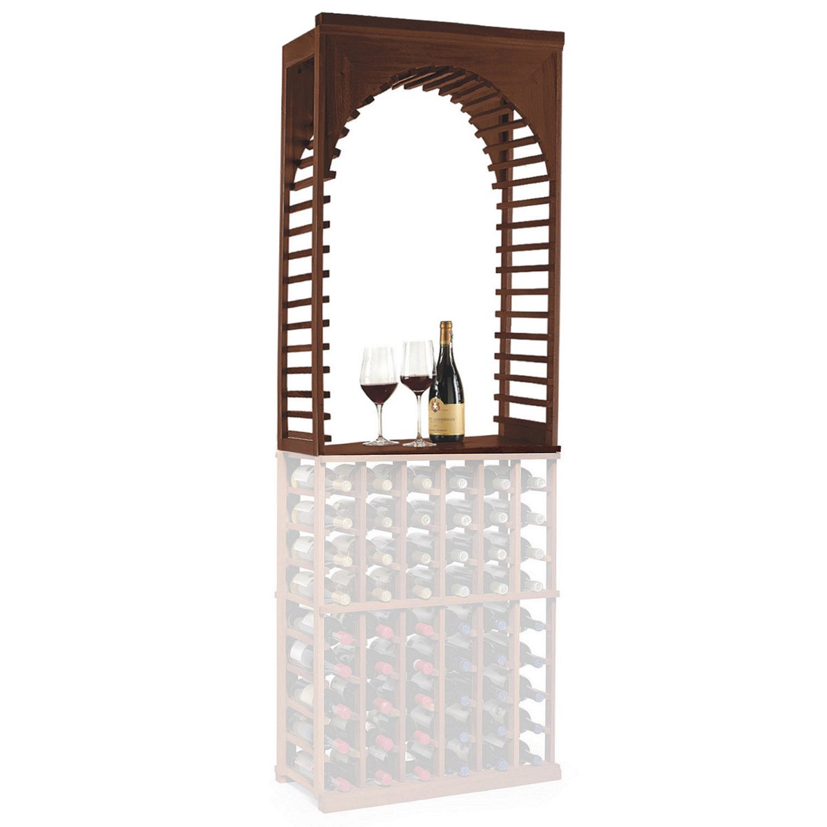 N'FINITY Wine Rack Kit - Arch Display (Dark Walnut Finish)