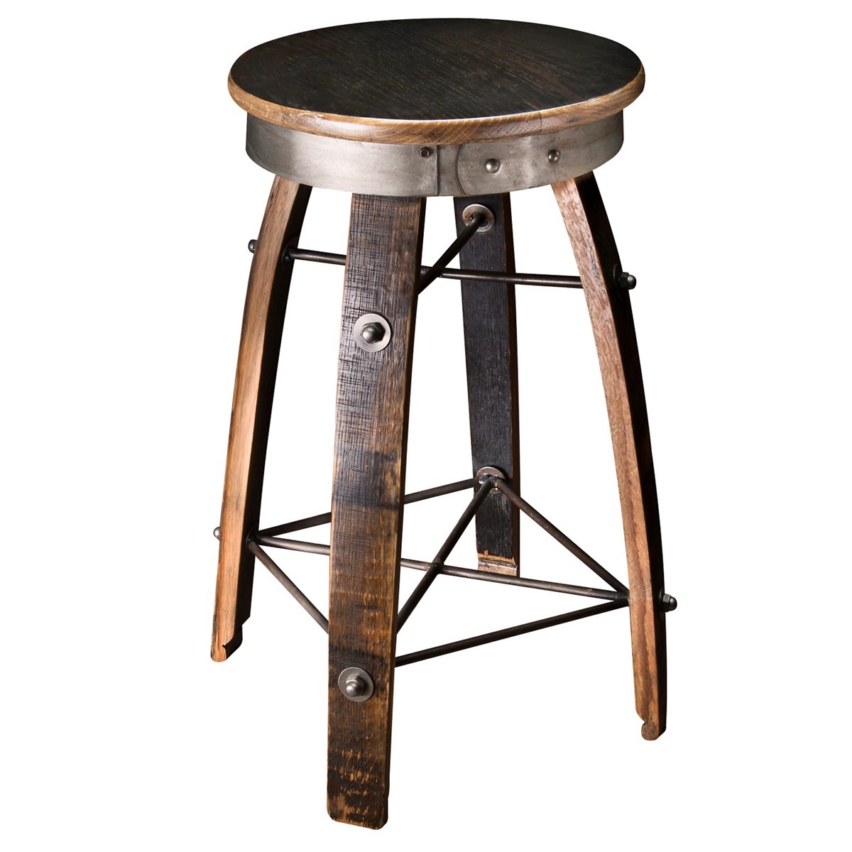 Bourbon Barrel Stave Swivel Stool - 326 41 01