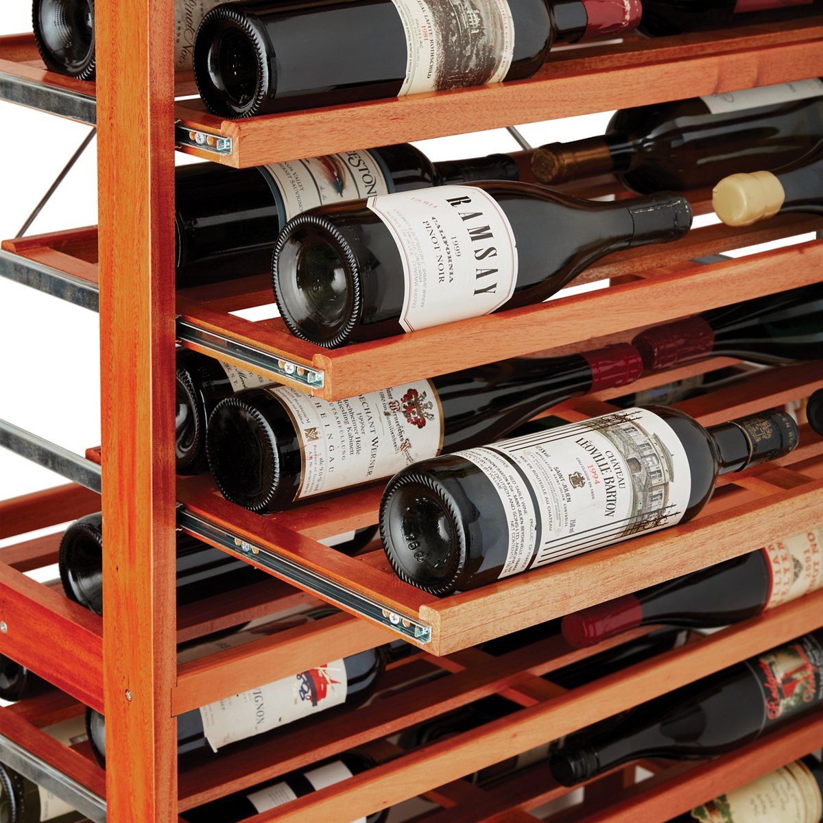 N'FINITY Natural Label-View Wine Rack Kit with Rolling Shelves