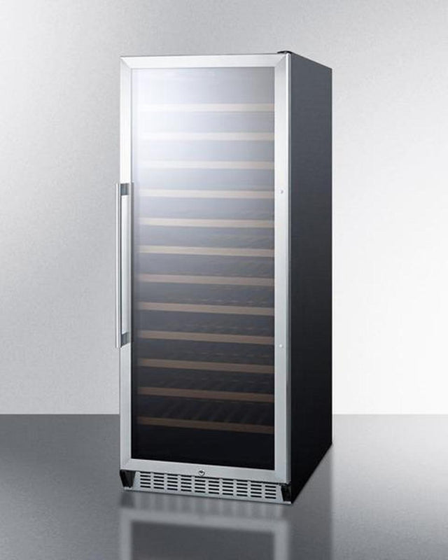 Summit 102 Bottle Single-Zone Wine Cooler w/ Glass Door
