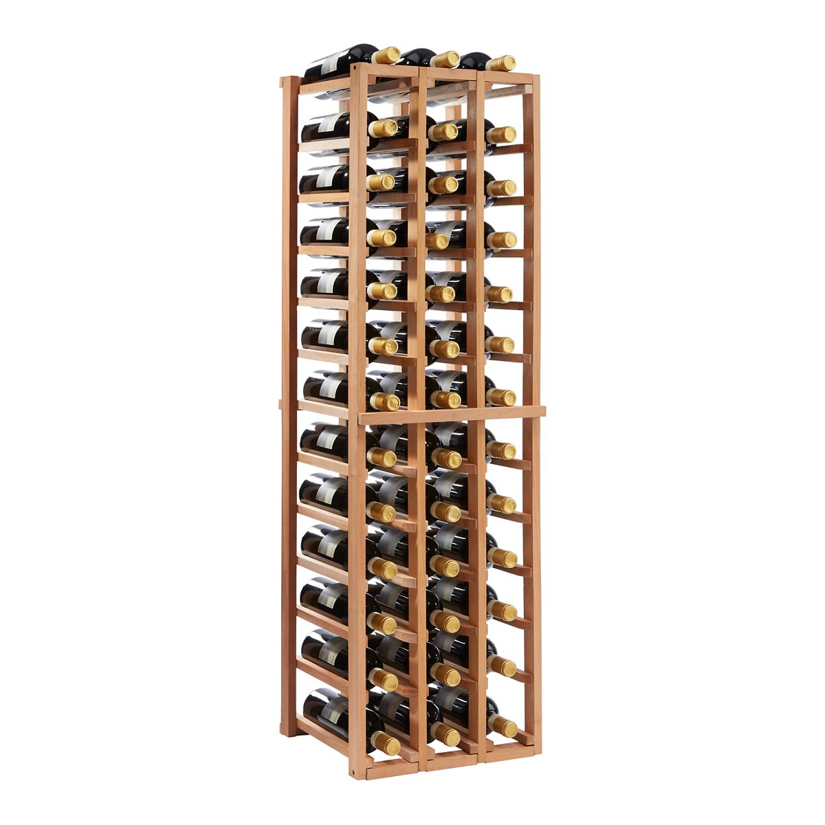 N'FINITY Mahogany Stackable 4 Foot Wine Rack - 3 Column