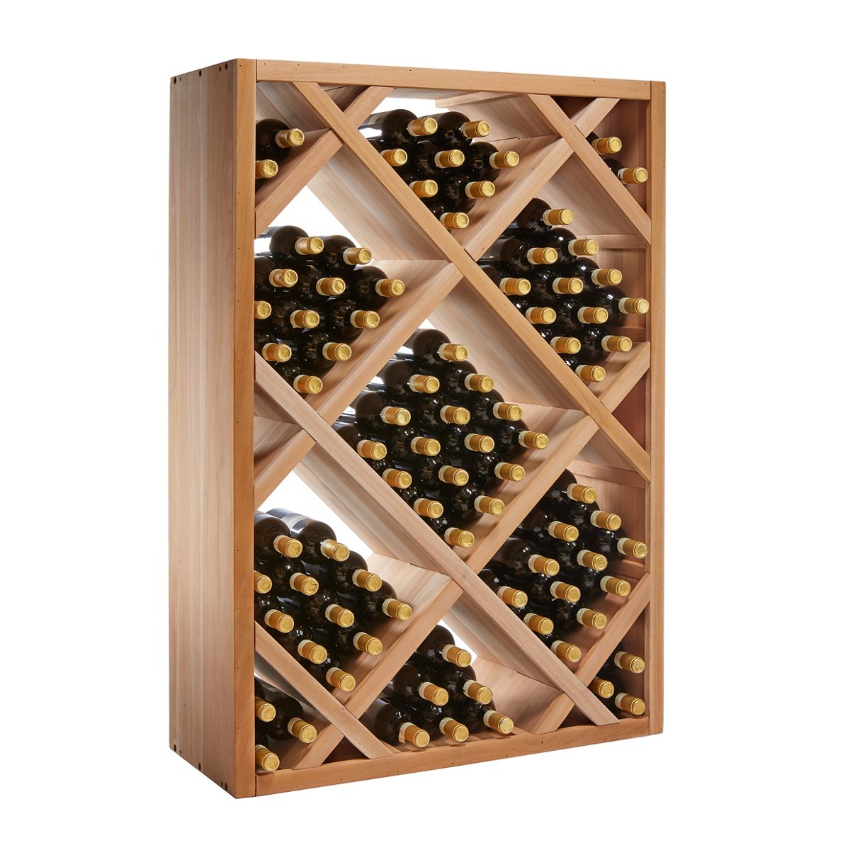 N'FINITY Natural Stackable 4 Foot Wine Rack - Diamond Bin