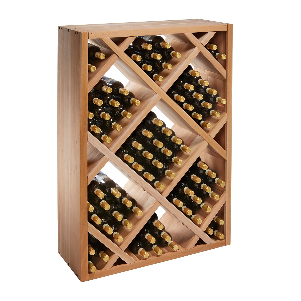 N'FINITY Natural Stackable 4 Foot Wine Rack - Diamond Bin
