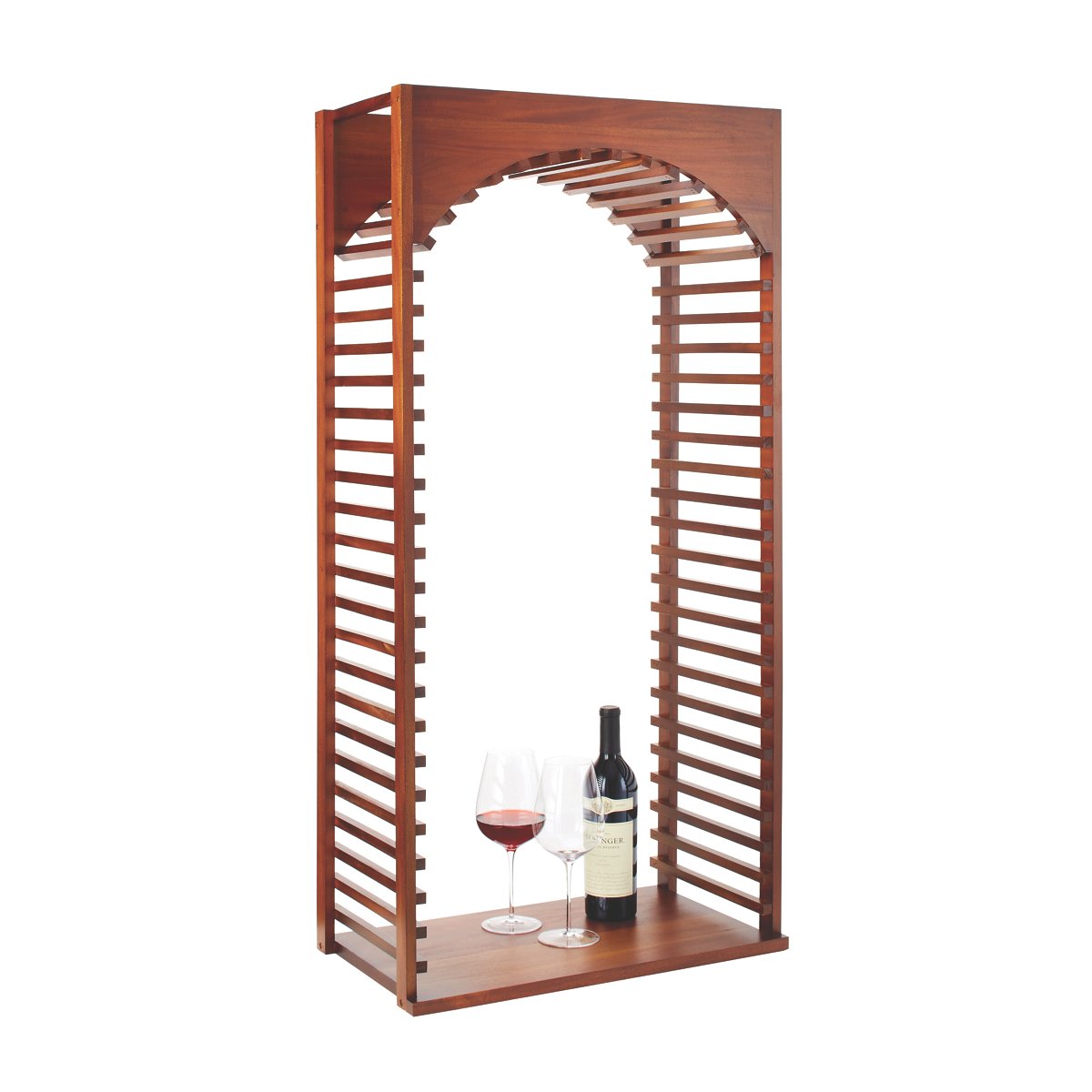 N'FINITY Walnut Stackable 4 Foot Wine Rack - Archway and Tabletop