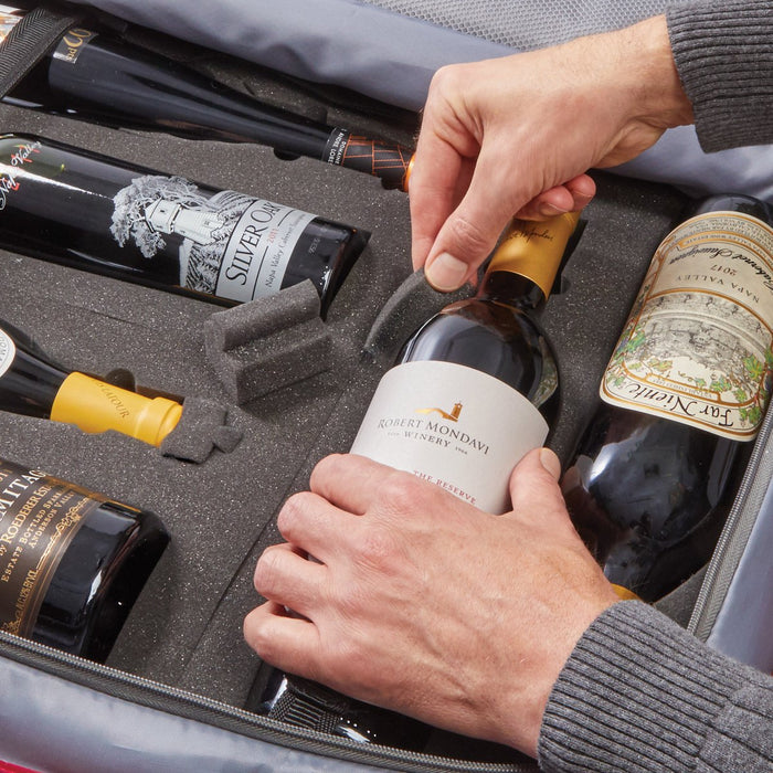 TSA-Approved 6-Bottle Wine Suitcase