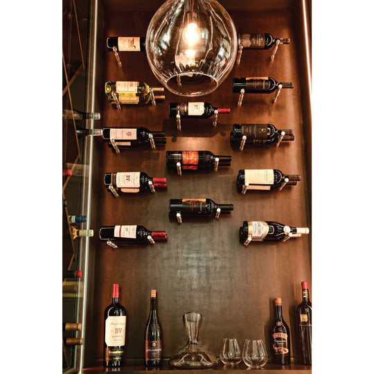 Blue Grouse VINdustry Label View Single Bottle Deep Wine Pegs (Pair)