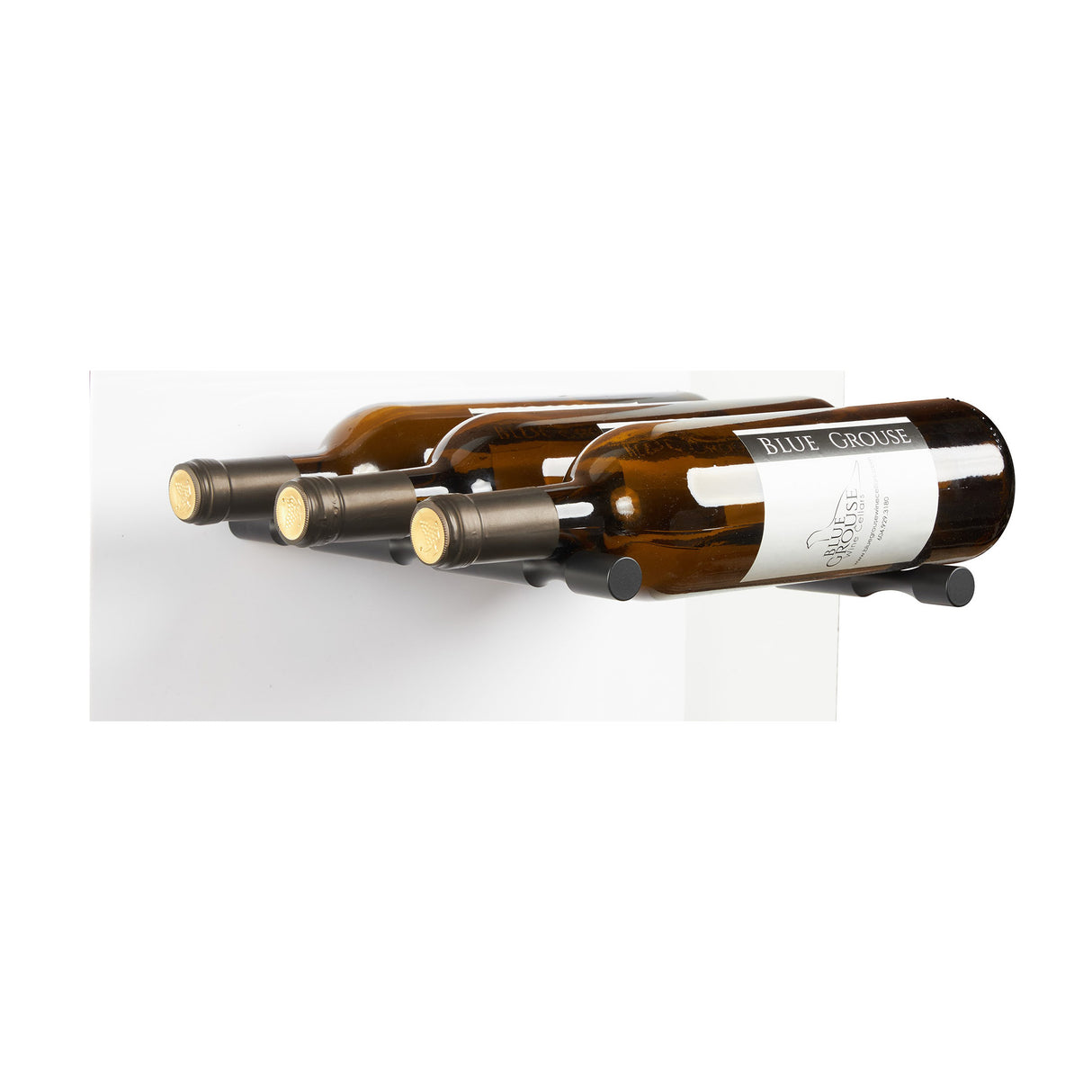 Blue Grouse VINdustry Label View Three Bottle Deep Wine Pegs (Pair)