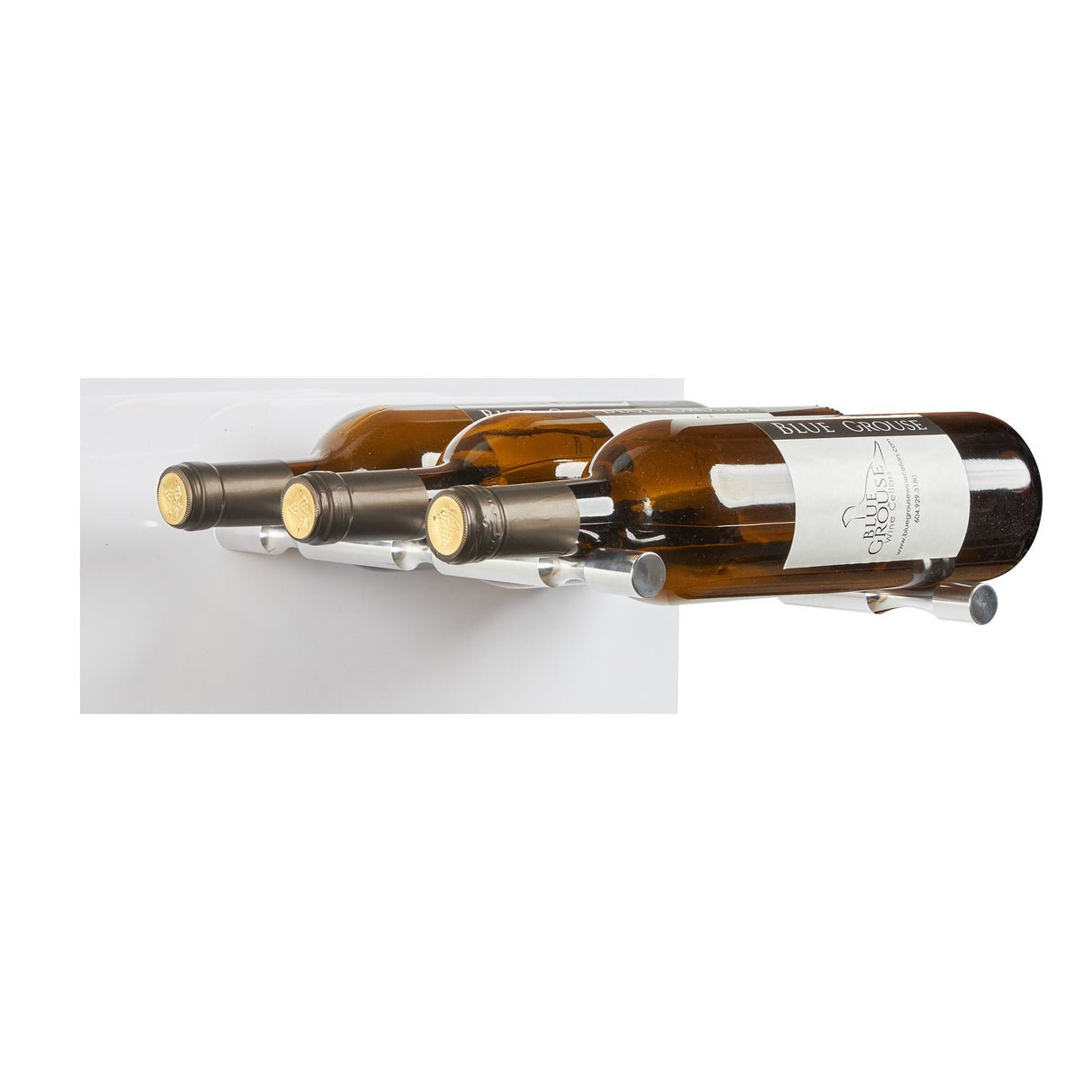 Blue Grouse VINdustry Label View Three Bottle Deep Wine Pegs (Pair)