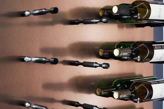 Blue Grouse VINdustry Label View Two Bottle Deep Wine Pegs (Pair)