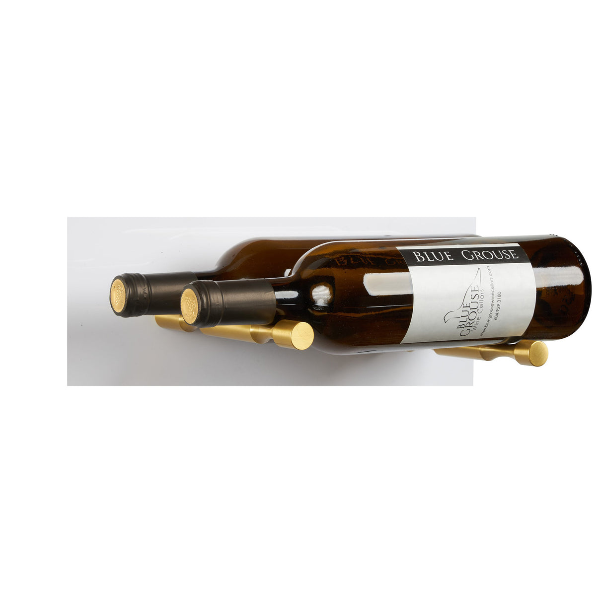 Blue Grouse VINdustry Label View Two Bottle Deep Wine Pegs (Pair)