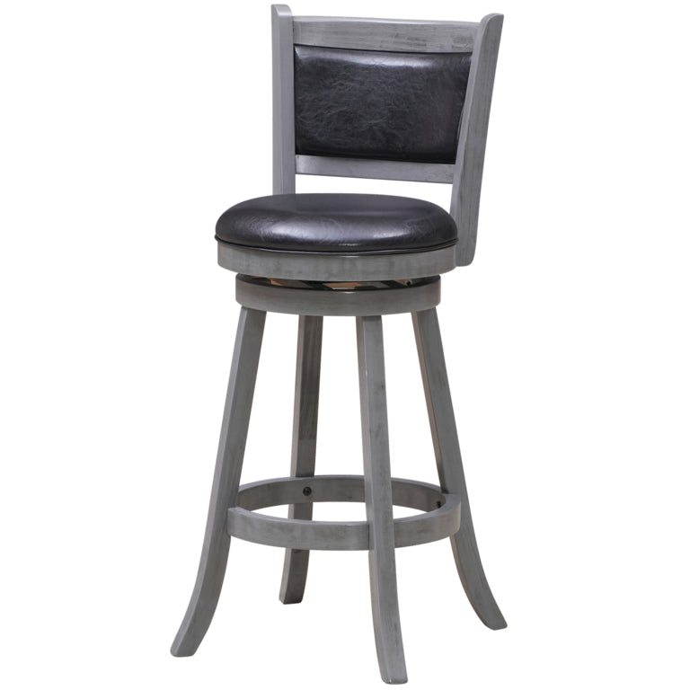 Classic Swivel Wood Barstool with a Full Back