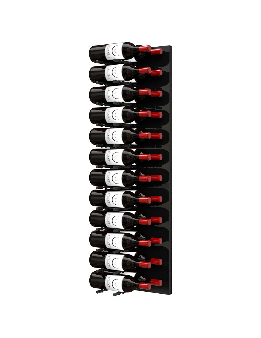 Fusion Wine Wall (Label Forward) - Black Acrylic (4 Foot)