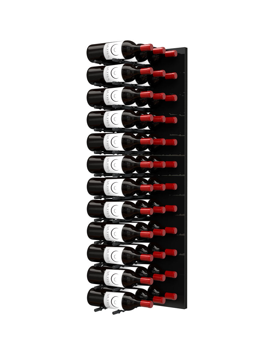 Fusion Wine Wall (Label Forward) - Black Acrylic (4 Foot)