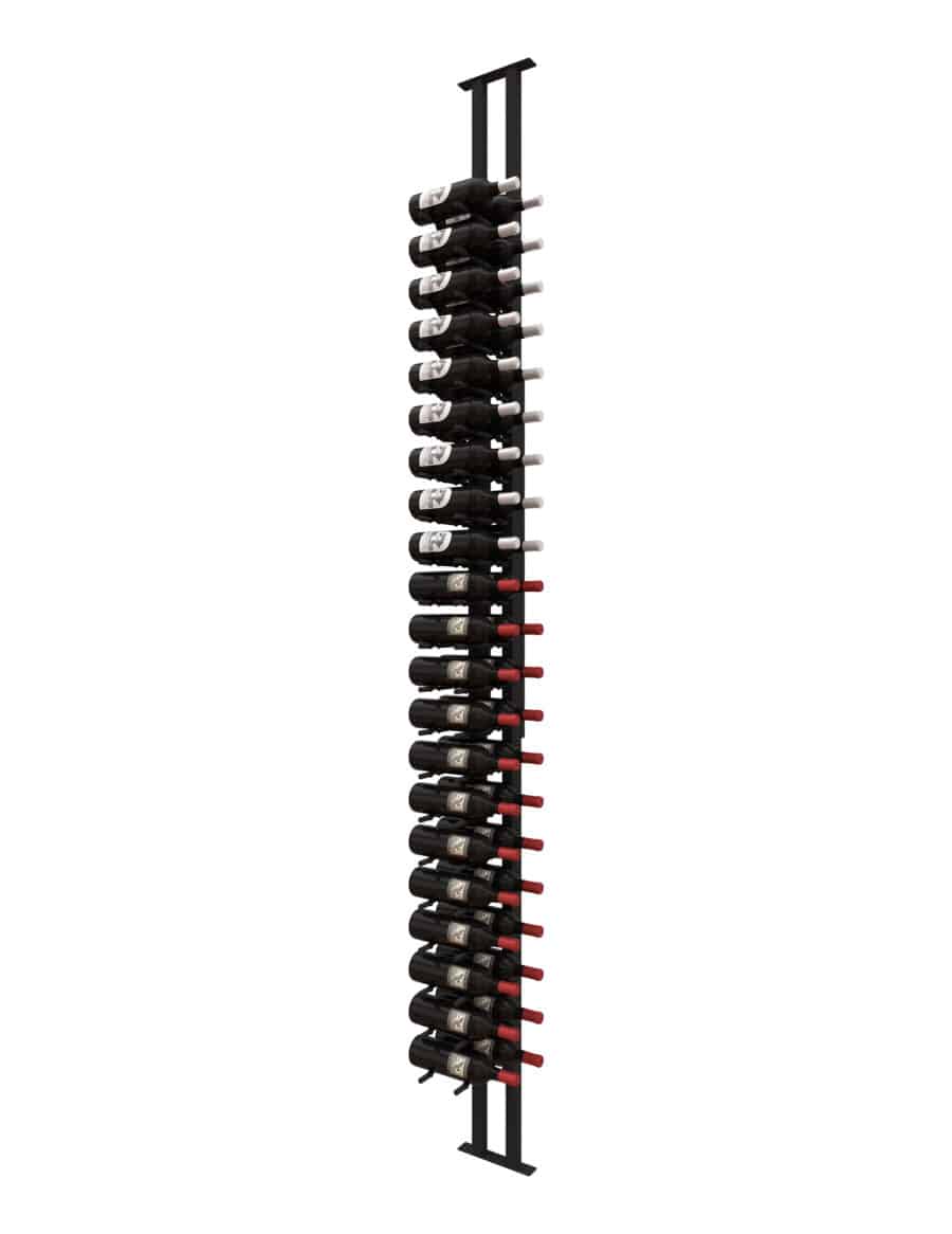 Floor-to-Ceiling Mounted Wine Rack Display - 1-Sided (42 Bottles)