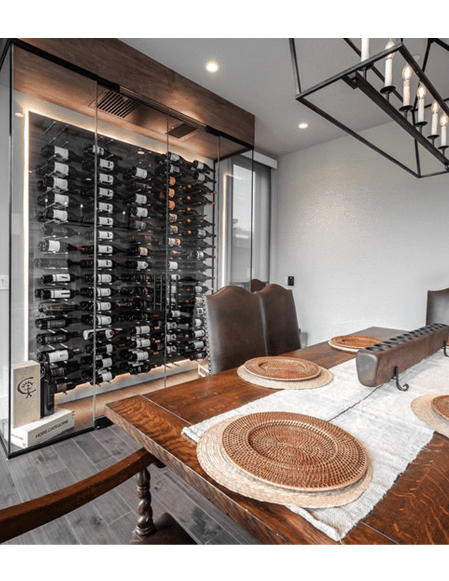 Fusion Wine Wall (Label Forward) - Dark Stain (4 Foot)