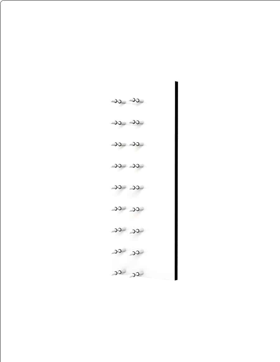 Fusion Wine Wall (Label Forward) - White Acrylic (3 Foot)