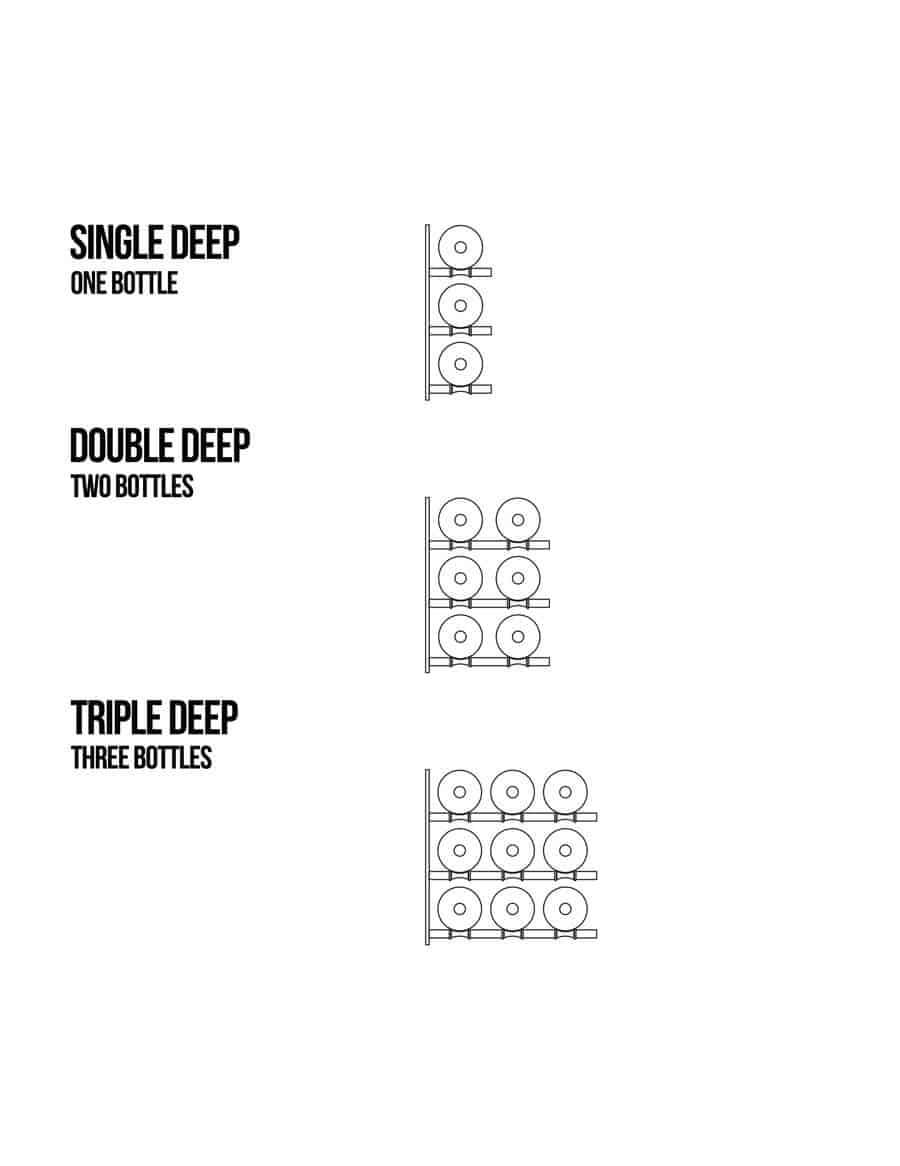 Fusion Wine Wall (Label Forward) - White Acrylic (4 Foot)