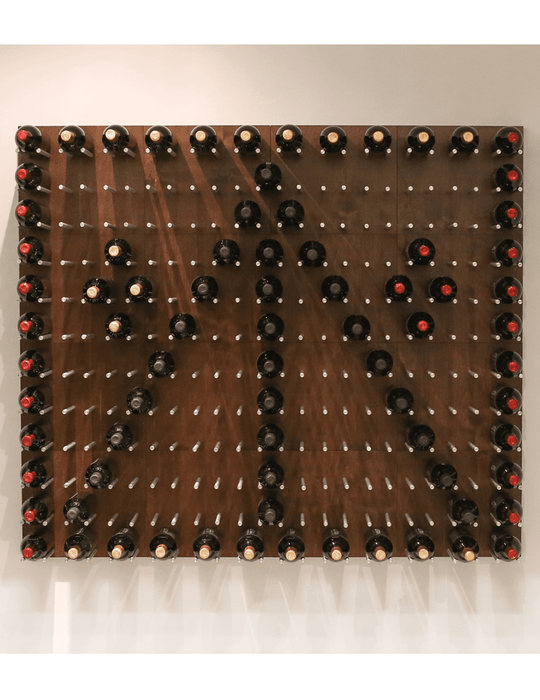 Fusion Wine Wall Panel (Cork Forward) - Dark Finish (9 Bottles)