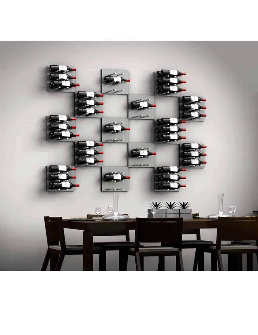 Fusion Wine Wall Panel (Label Forward) - Alumasteel (3 Bottles)