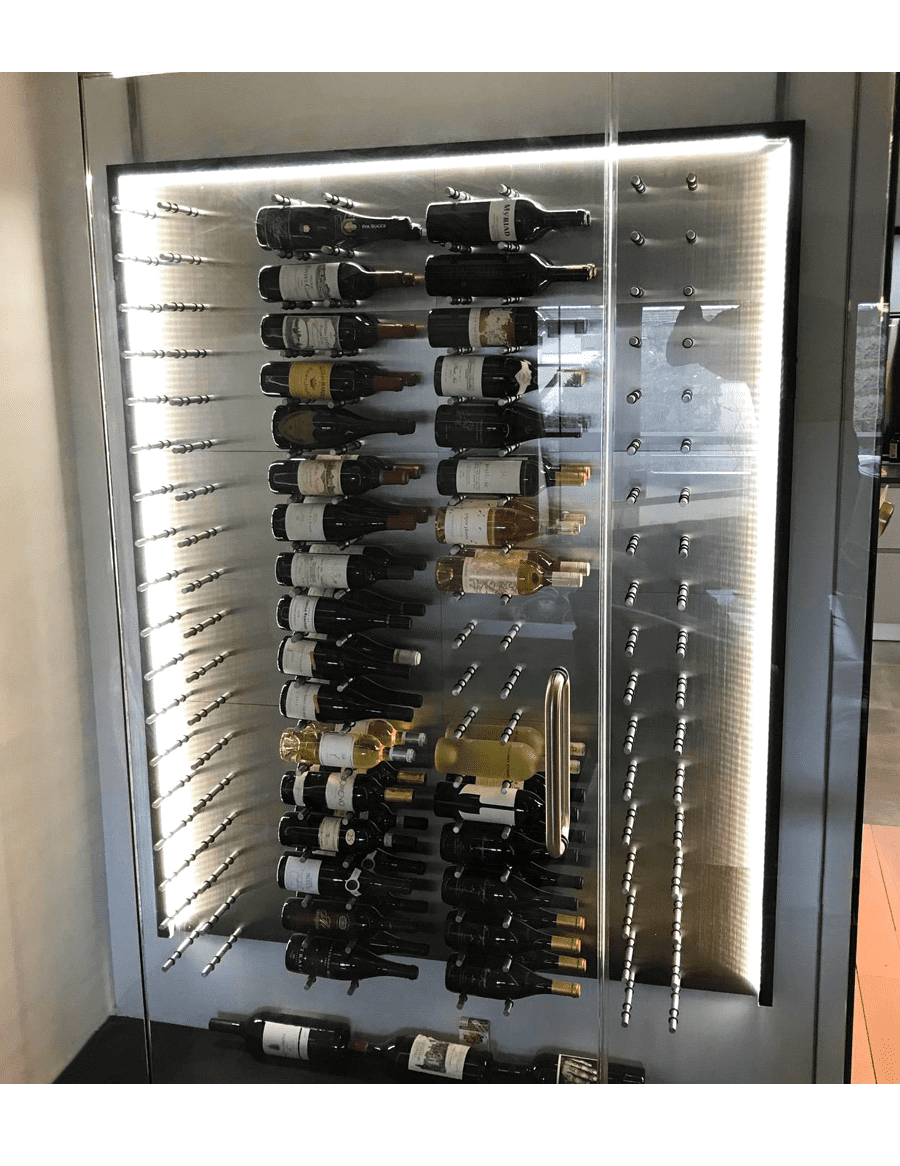 Fusion Wine Wall Panel (Label Forward) - Alumasteel (3 Bottles)