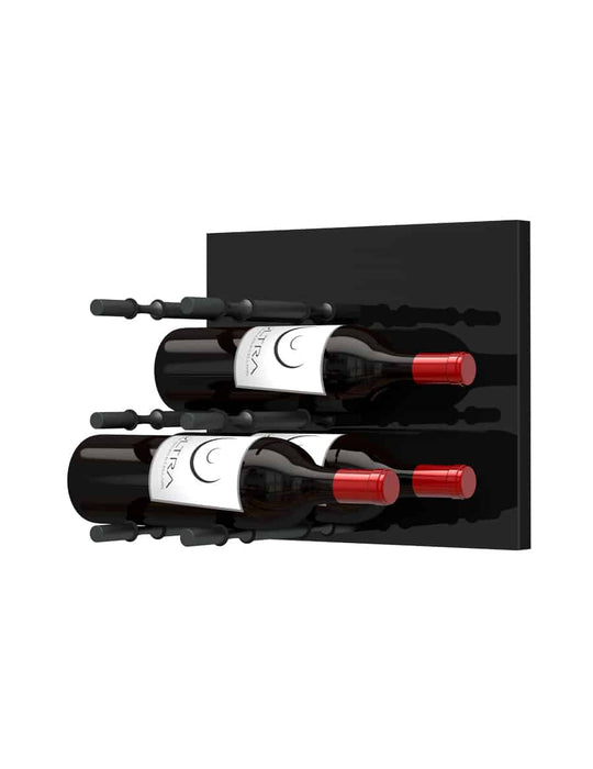 Fusion Wine Wall Panel (Label Forward)—Black Acrylic (6 Bottles)