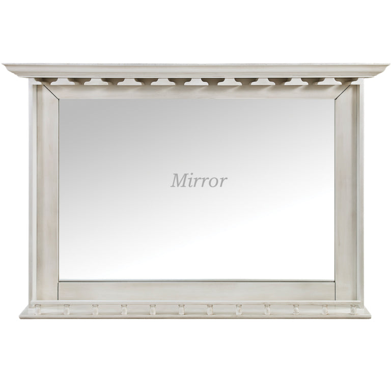 Premium Antique Bar Mirror with a Glassware Rack