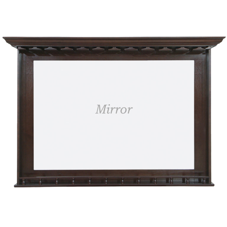 Premium Antique Bar Mirror with a Glassware Rack