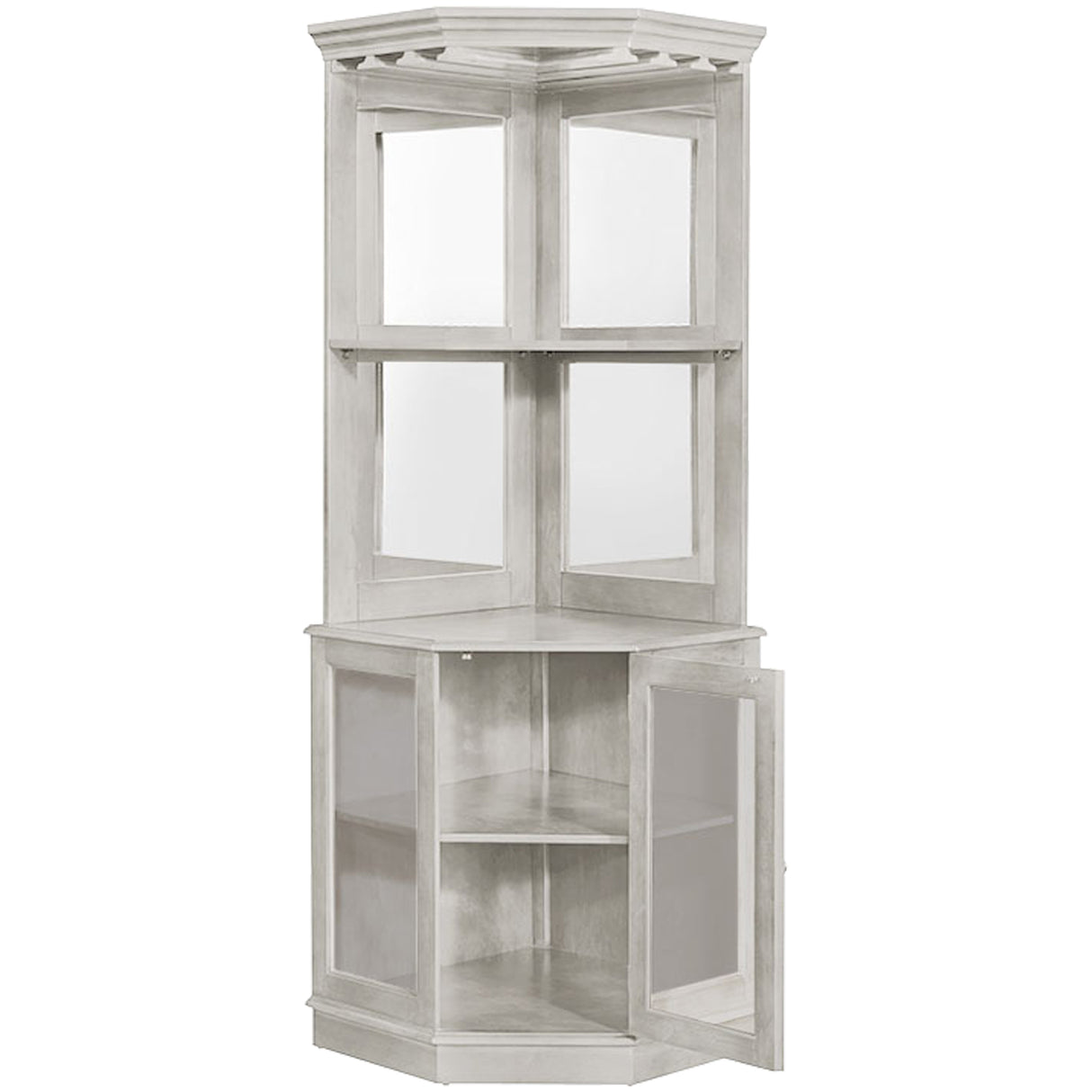 Premium Corner Bar Cabinet with Storage Space and Wine Stem Holders