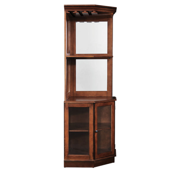 Premium Corner Bar Cabinet with Storage Space and Wine Stem Holders