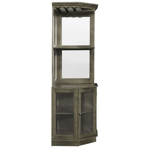 Premium Corner Bar Cabinet with Storage Space and Wine Stem Holders