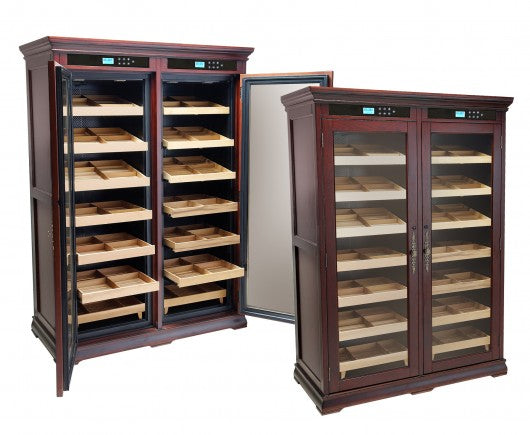 The Reagan Dual-Zone Climate Controlled Humidor Cabinet | 4000 Cigars