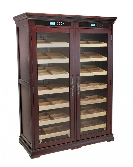 The Reagan Dual-Zone Climate Controlled Humidor Cabinet | 4000 Cigars