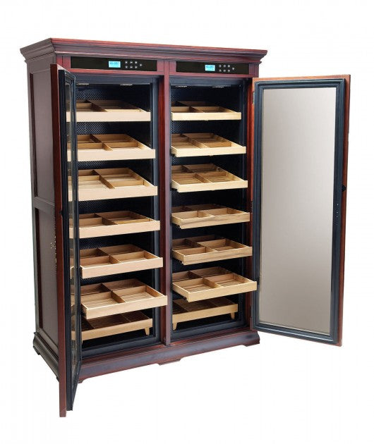 The Reagan Dual-Zone Climate Controlled Humidor Cabinet | 4000 Cigars