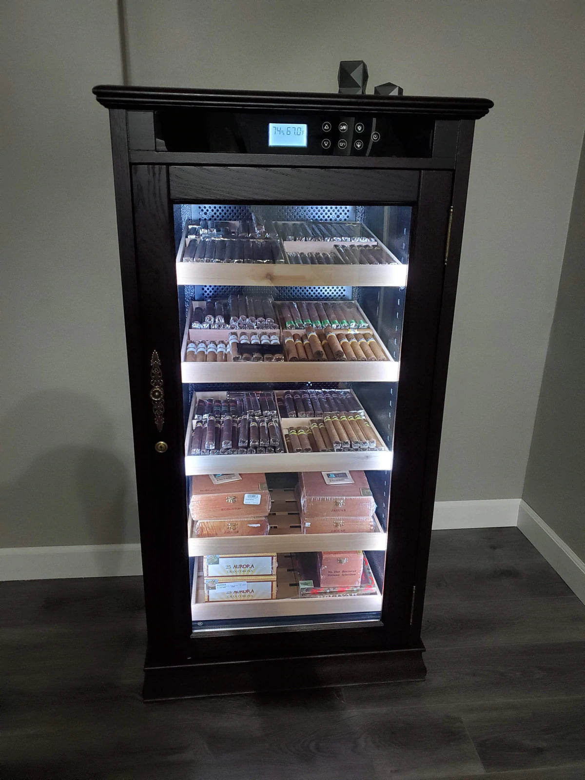 The Redford Electronic Cabinet Humidor | 1250 Cigars (Espresso)