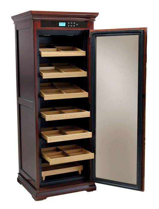 The Remington Electronic Humidor Cabinet | 2000 Cigars (Dark Cherry)