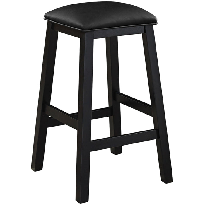 Solid Wood Backless Square Barstool