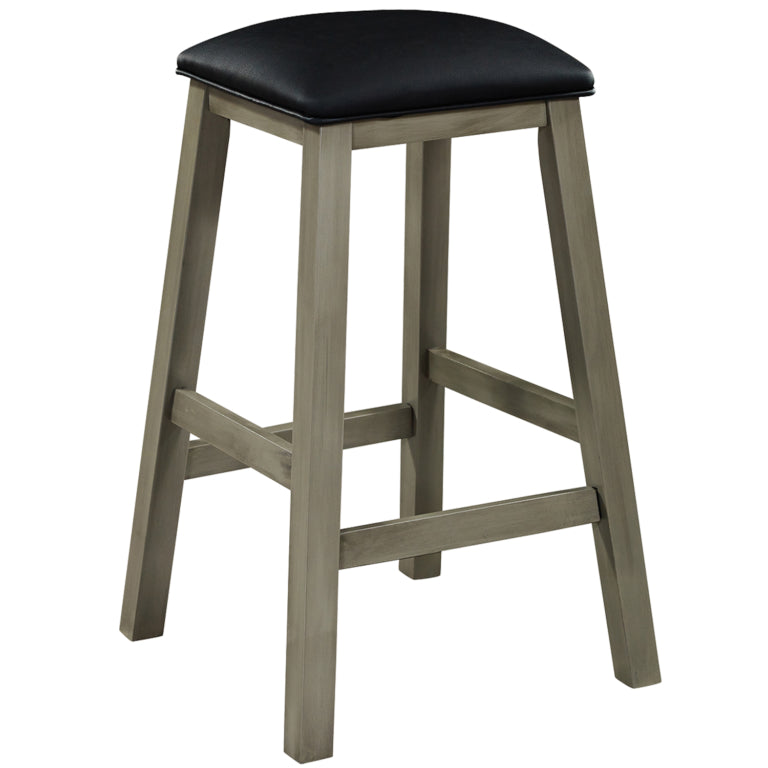 Solid Wood Backless Square Barstool