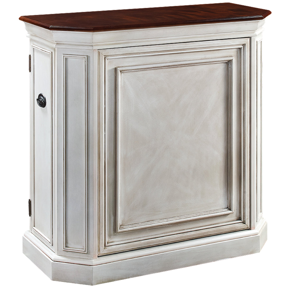 Solid Wood Bar Cabinet with Interior Storage