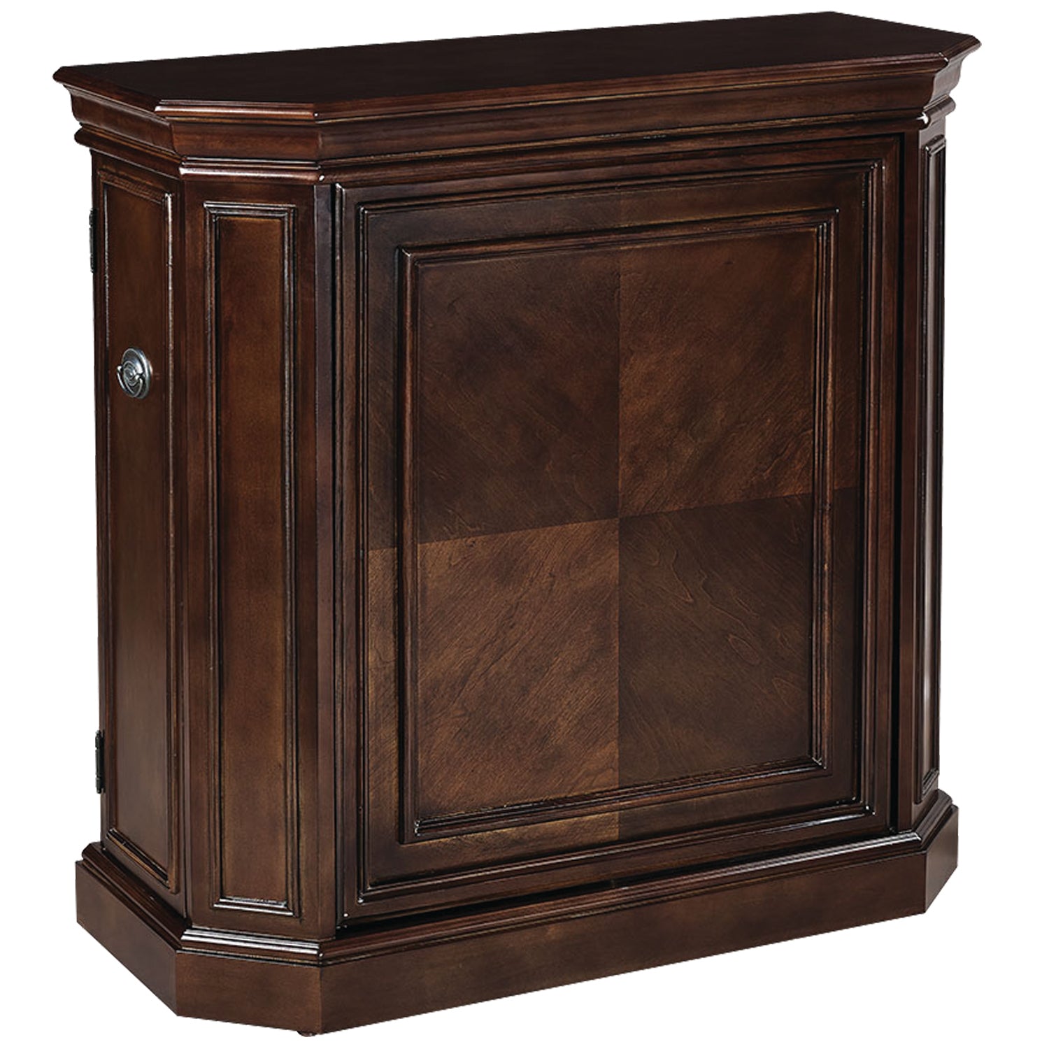 Solid Wood Bar Cabinet with Interior Storage