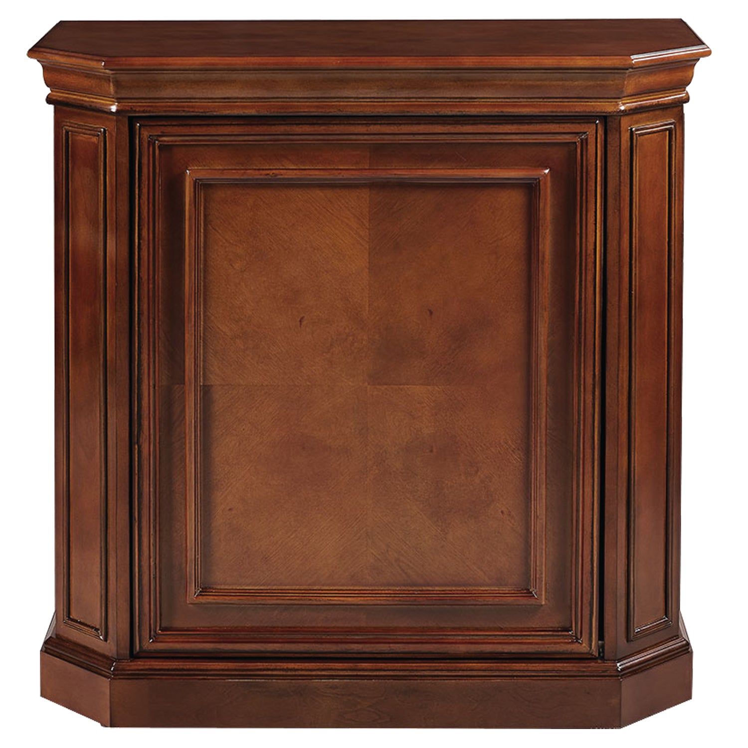 Solid Wood Bar Cabinet with Interior Storage