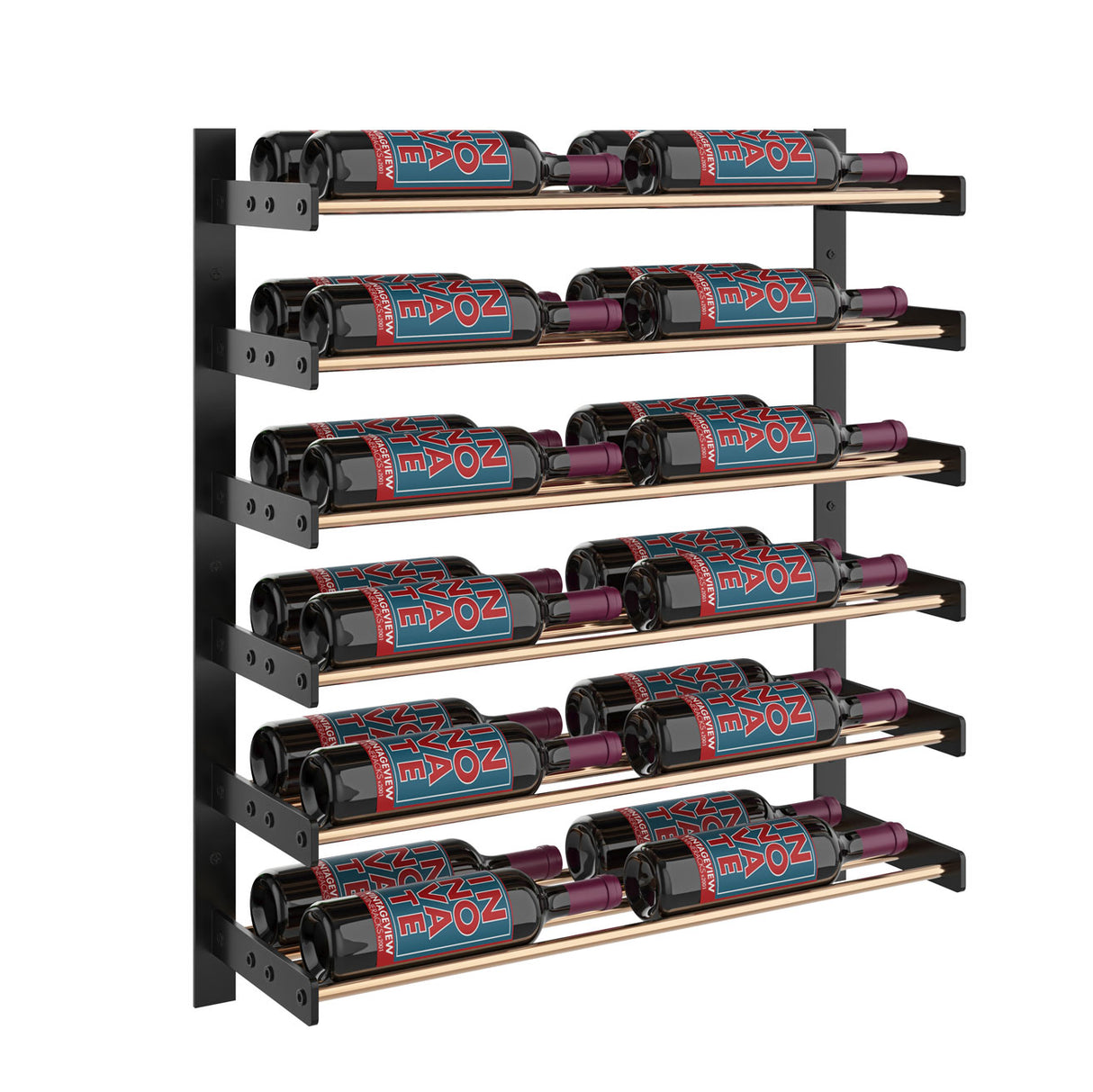 VintageView Evolution Wine Wall 30″ 2C Wall Mounted Wine Rack System (12 to 36 bottles)