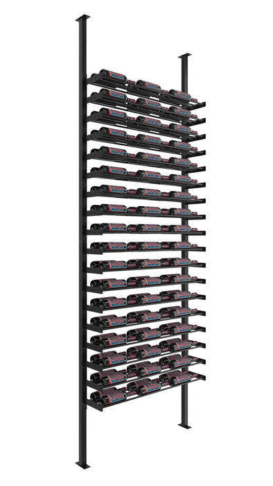 VintageView Evolution Wine Wall Post 3C 10′ Kit: Single-Sided Label Forward Wine Rack Kit (54 to 162 bottles)