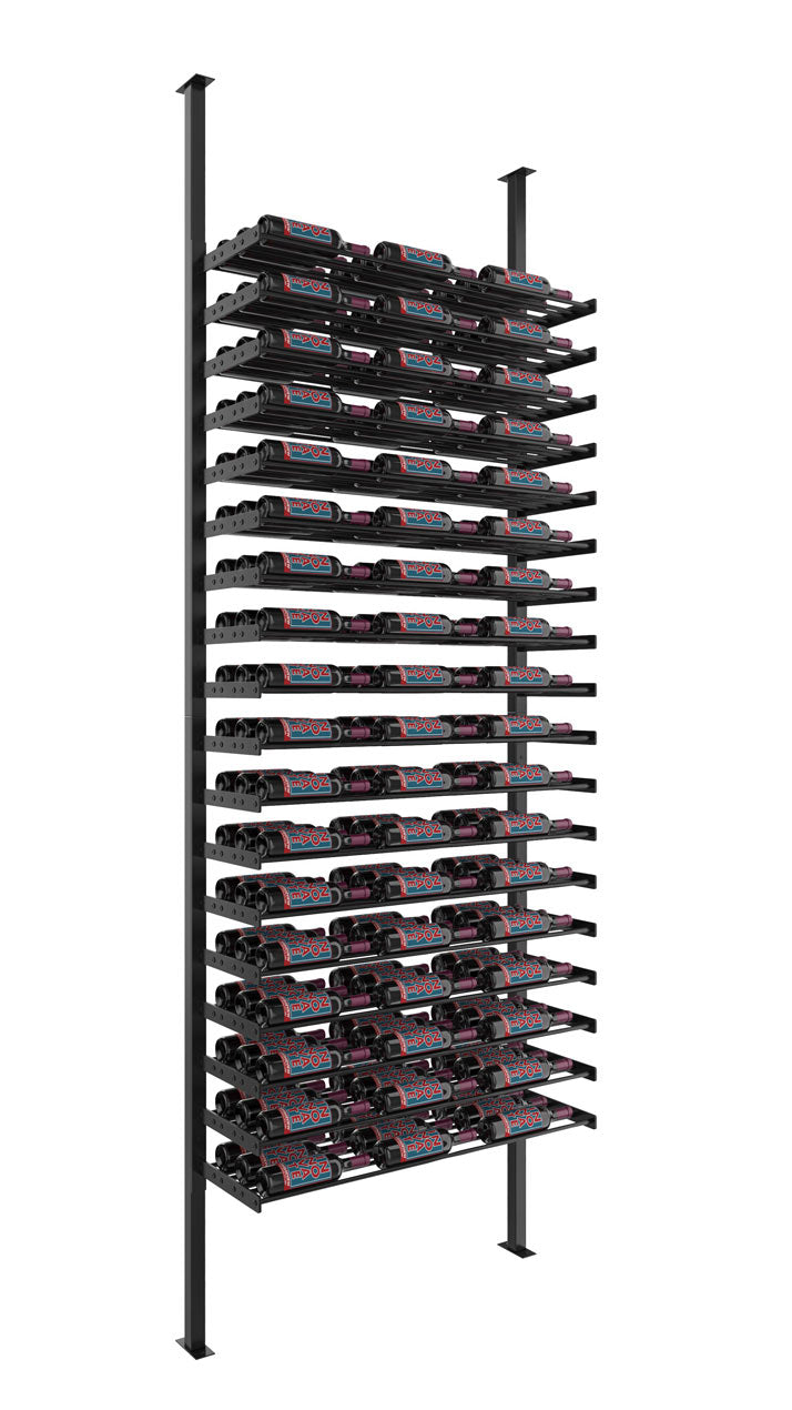 VintageView Evolution Wine Wall Post 3C 10′ Kit: Single-Sided Label Forward Wine Rack Kit (54 to 162 bottles)