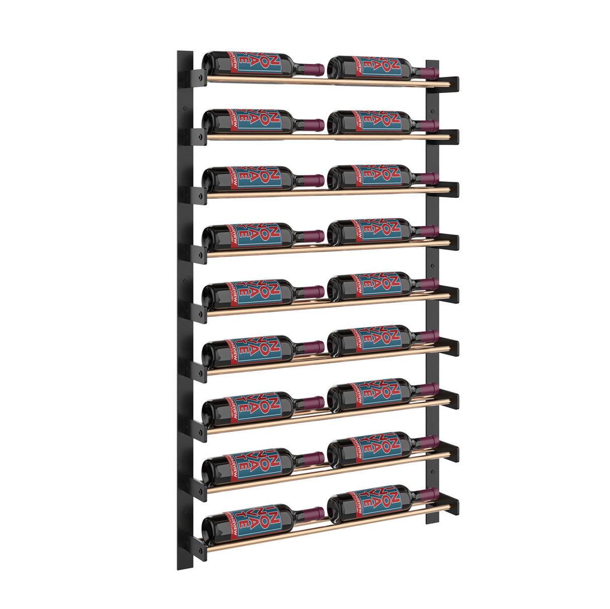 VintageView Evolution Wine Wall 45″ 2C Wall Mounted Wine Rack System (18 to 54 bottles)